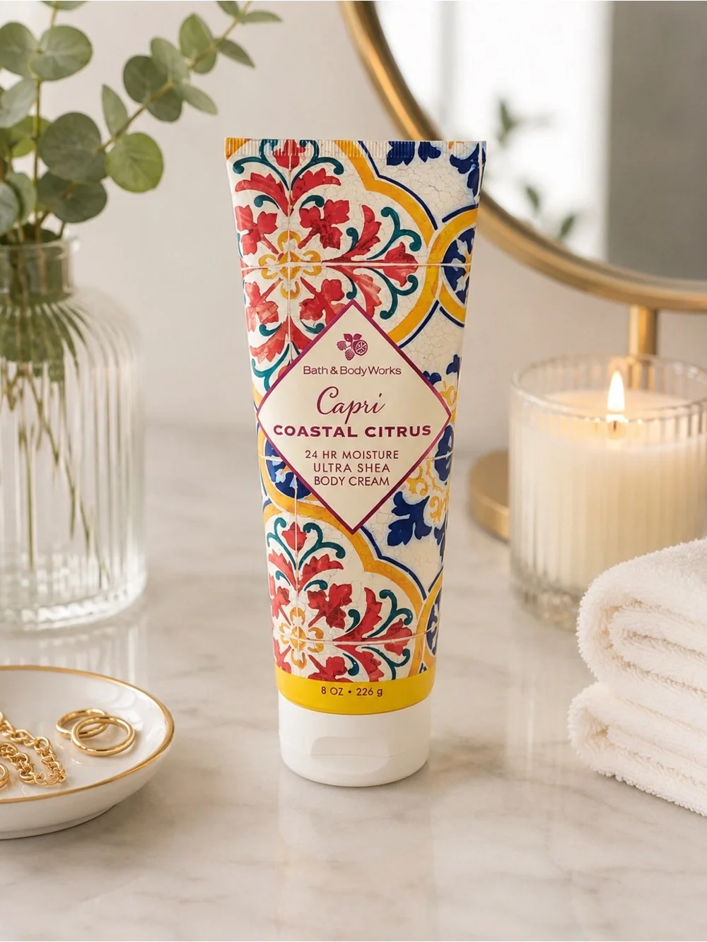 Bath & Body Works Capri Coastal Citrus Ultra Shea Body Cream 8 Oz New
